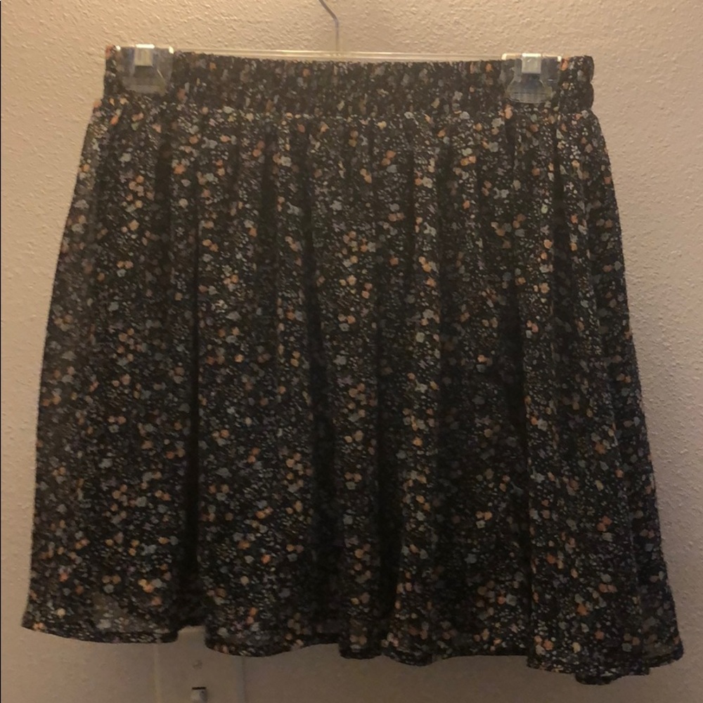 Floral skirt, above knee